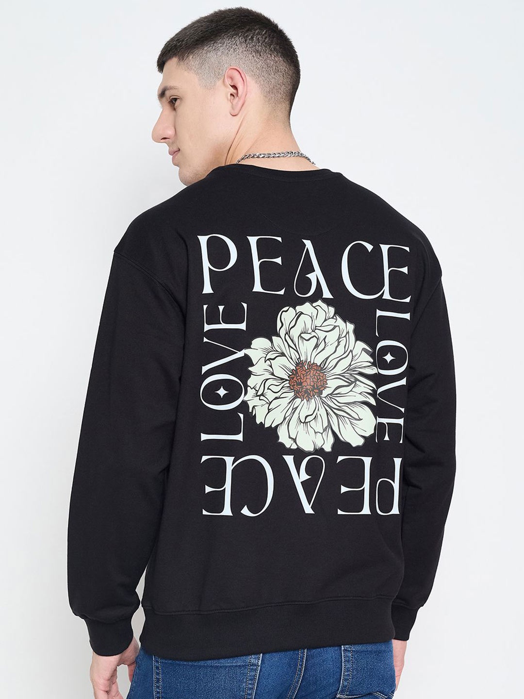 

Mast & Harbour Men Printed Sweatshirt, Black