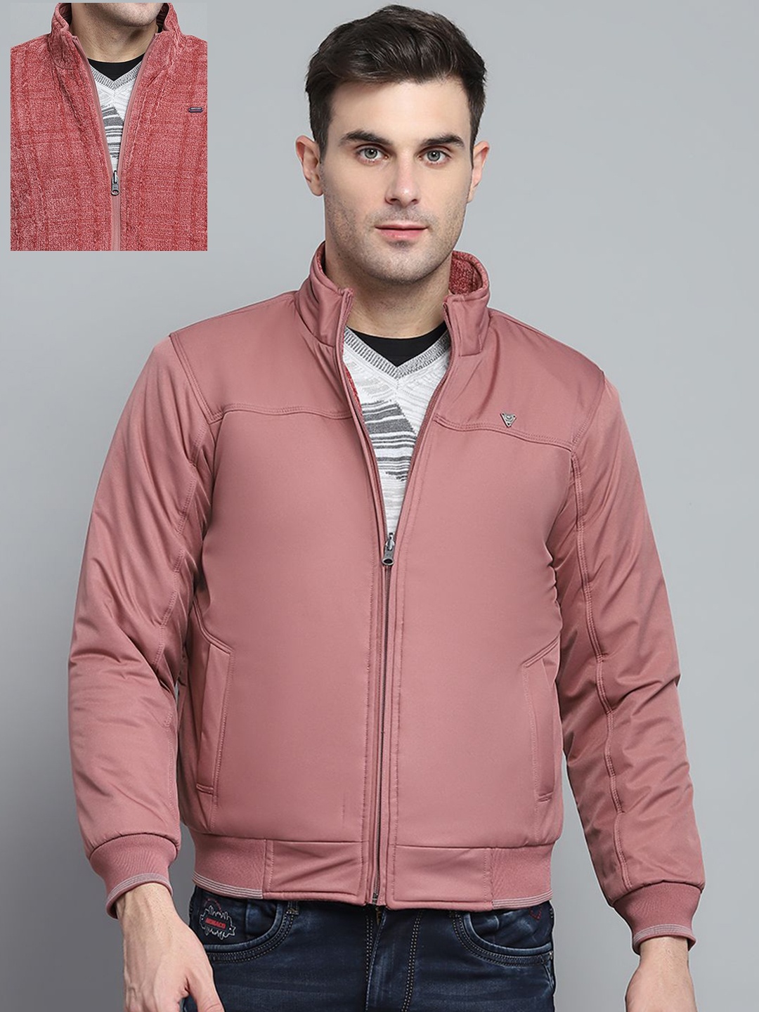 

Monte Carlo Men Reversible Outdoor Puffer Jacket, Pink