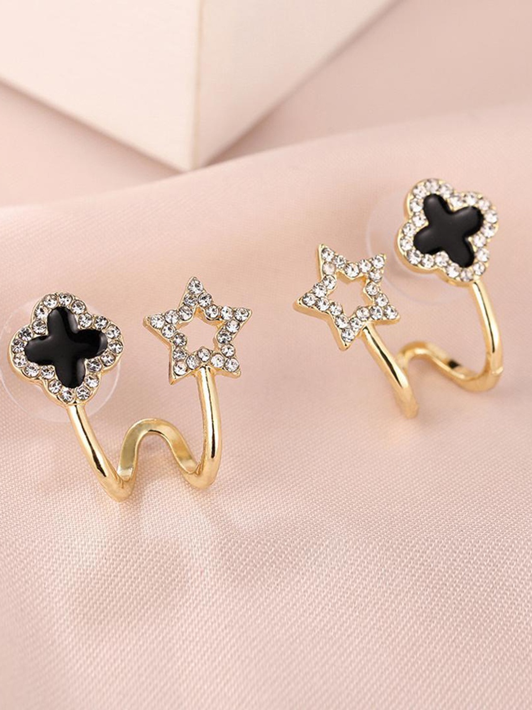 

DESTINY JEWELS Gold-Plated Contemporary Studs