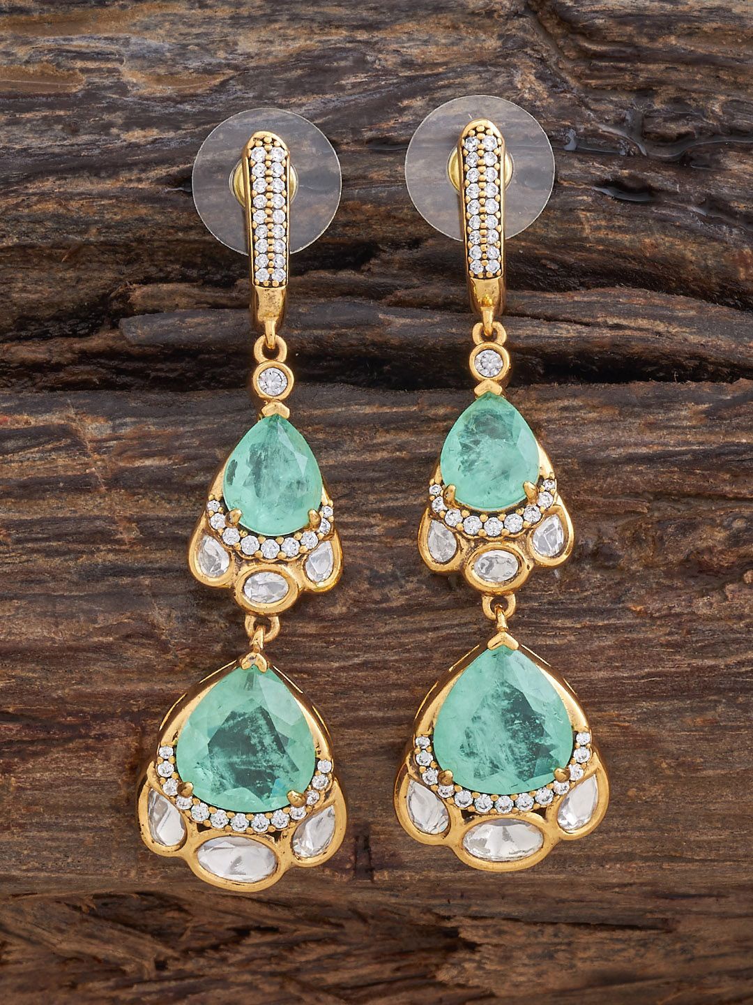 

Kushal's Fashion Jewellery Contemporary Drop Earrings, Green