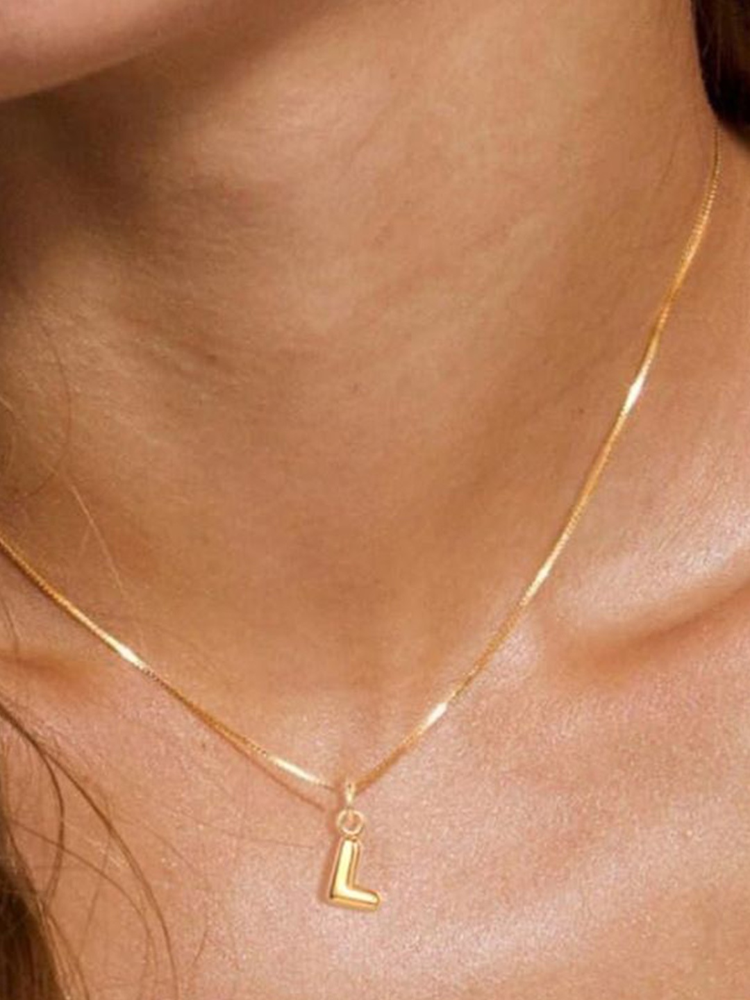 

StyleCast x Revolte Gold-Plated Alphabet L-Shaped Pendant With Chain