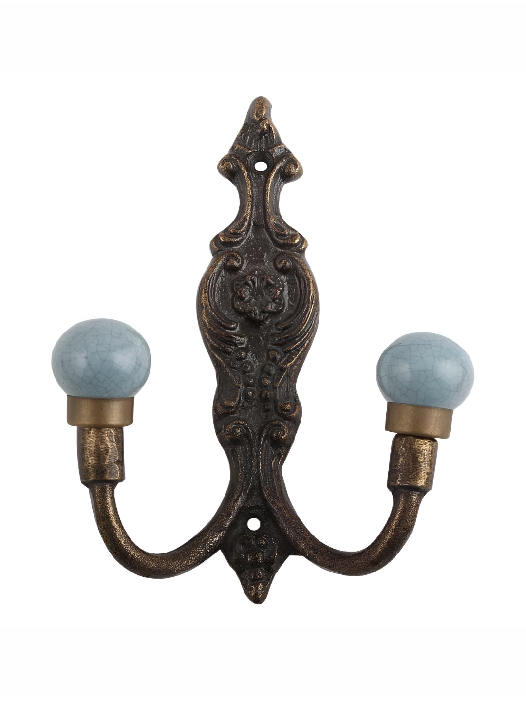 

IndianShelf Blue & Brown Printed Ceramic Wall Hook