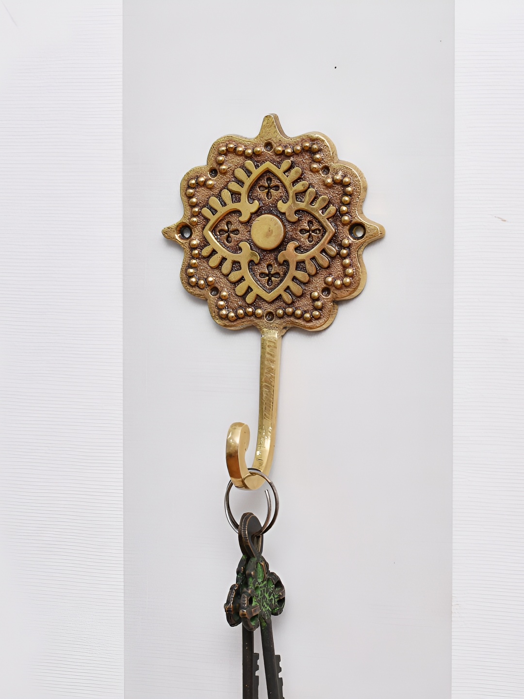 

IndianShelf Gold-Toned Brass Boho Door Hanger Wall Hook