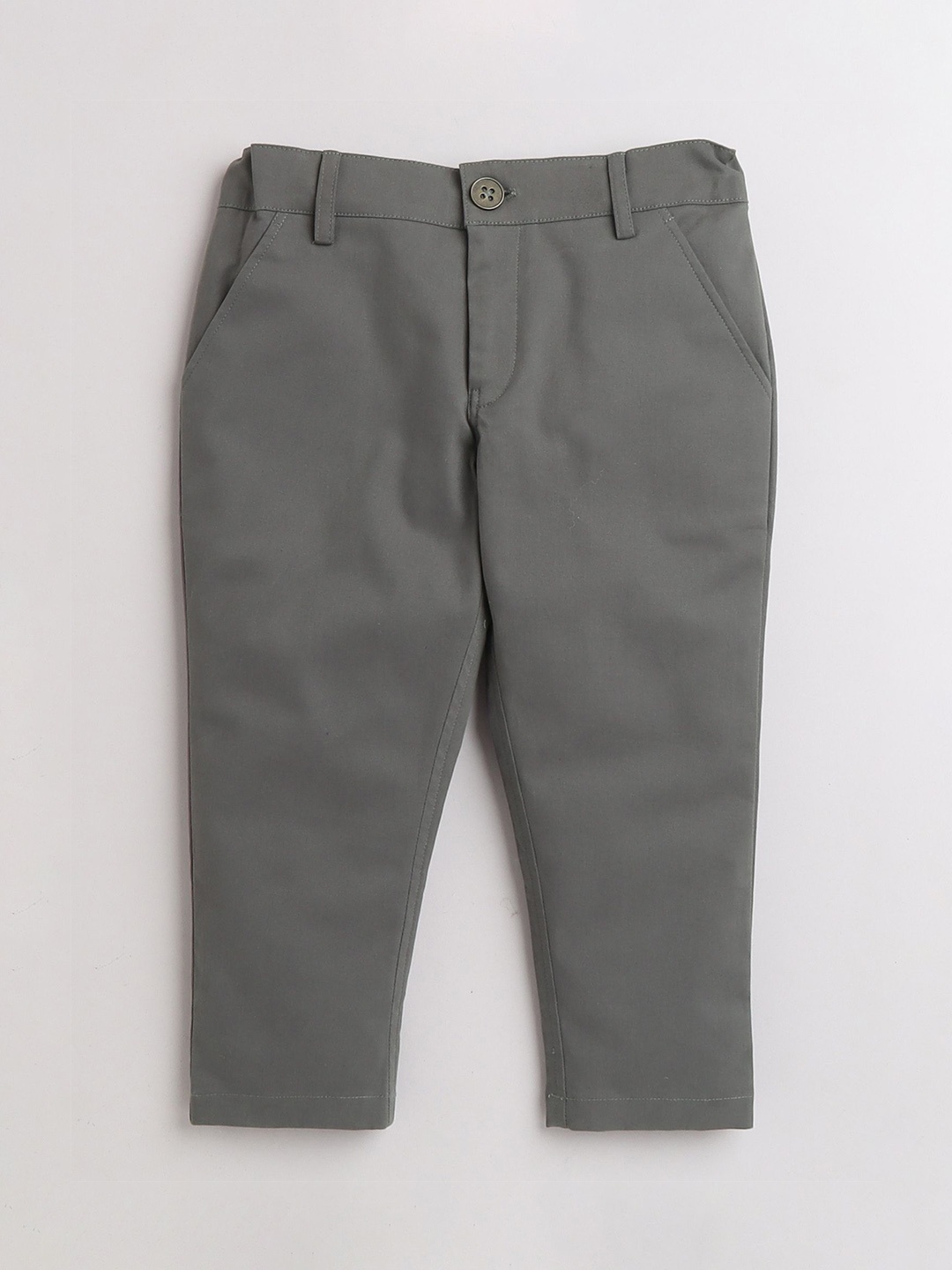 

BAATCHEET Boys Pure Cotton Trousers, Grey