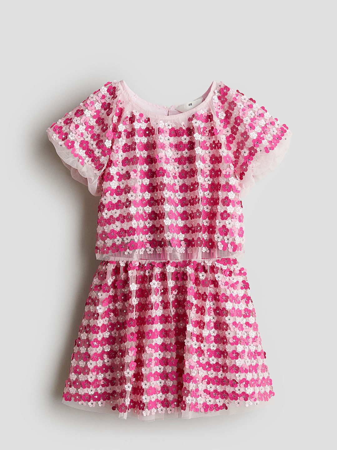 

H&M 2-Piece Sequined Top & Skirt Set, Pink