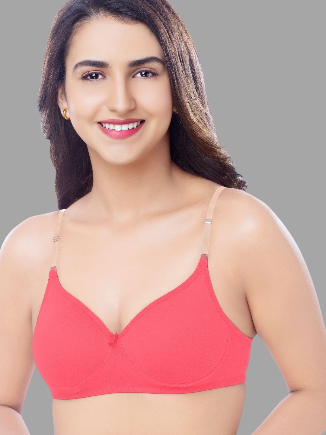 

BRIDA LADIES INNERWEAR Full Coverage Heavily Padded Dry Fit T-shirt Bra, Peach