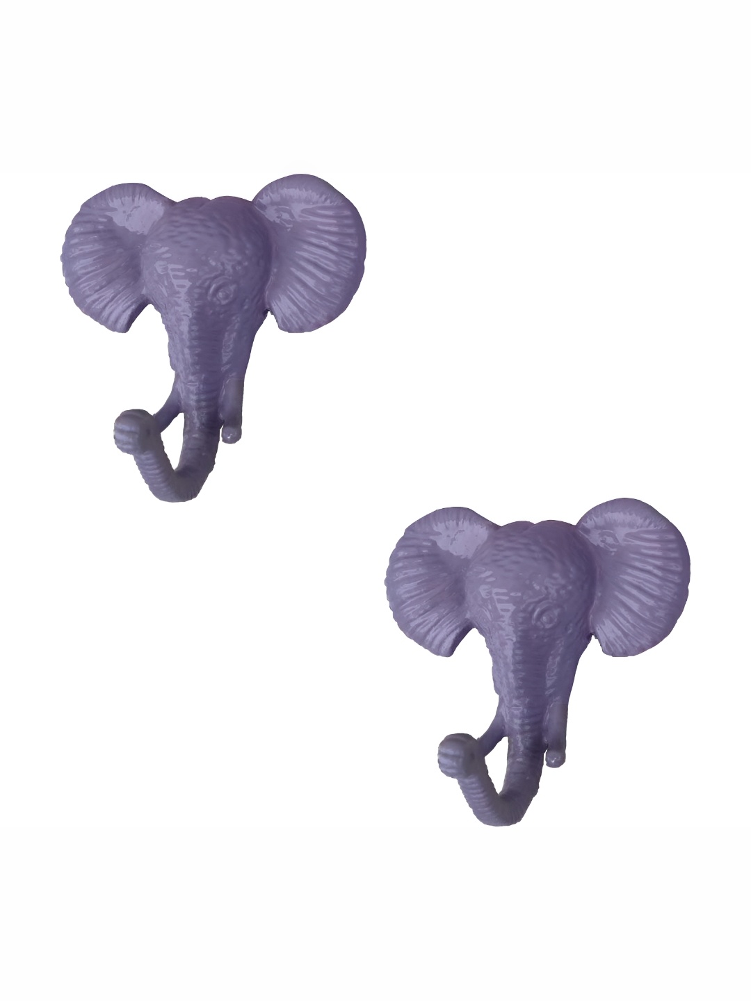 

IndianShelf Grey 2 Piece Iron Elephant Coat Hooks Wall Hanging