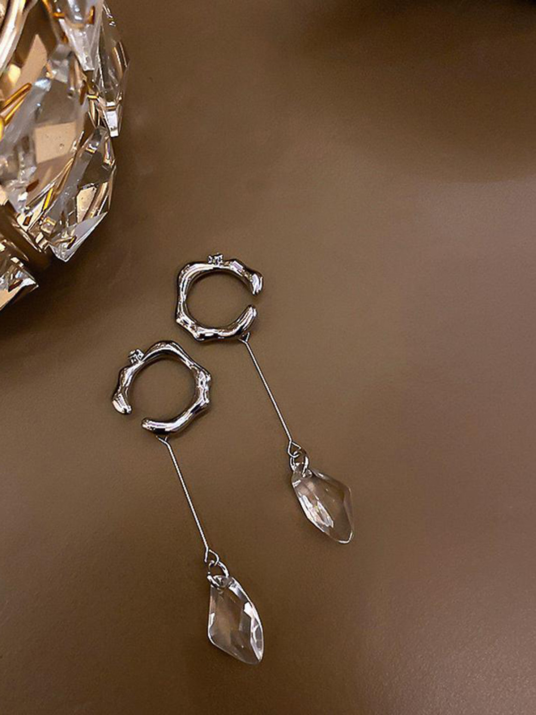 

DESTINY JEWELS Teardrop Shaped Drop Earrings, Gold