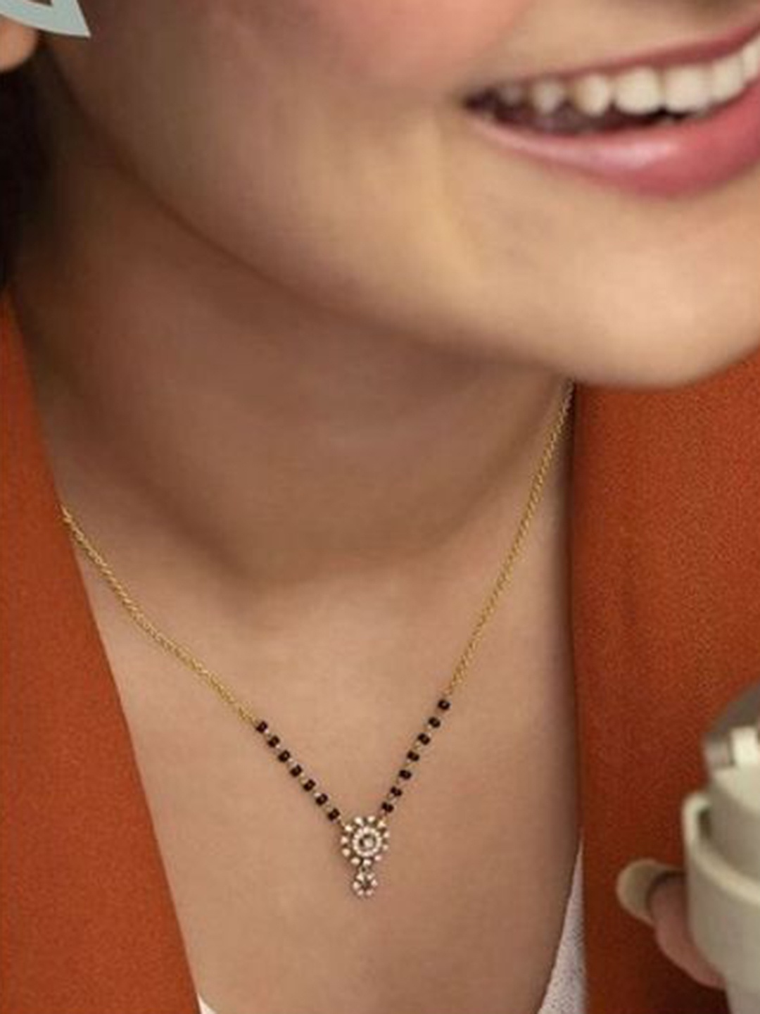 

Wynona Pack of 2 Gold-Plated American Diamond Studded Mangalsutra