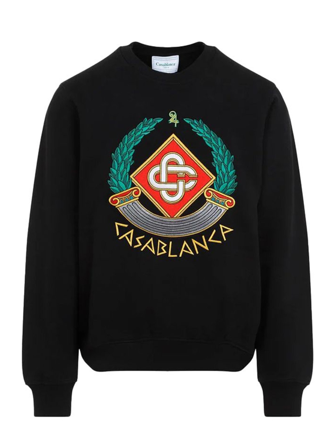 

Casablanca Mens Casa Crest Embroidered Sweatshirt, Black