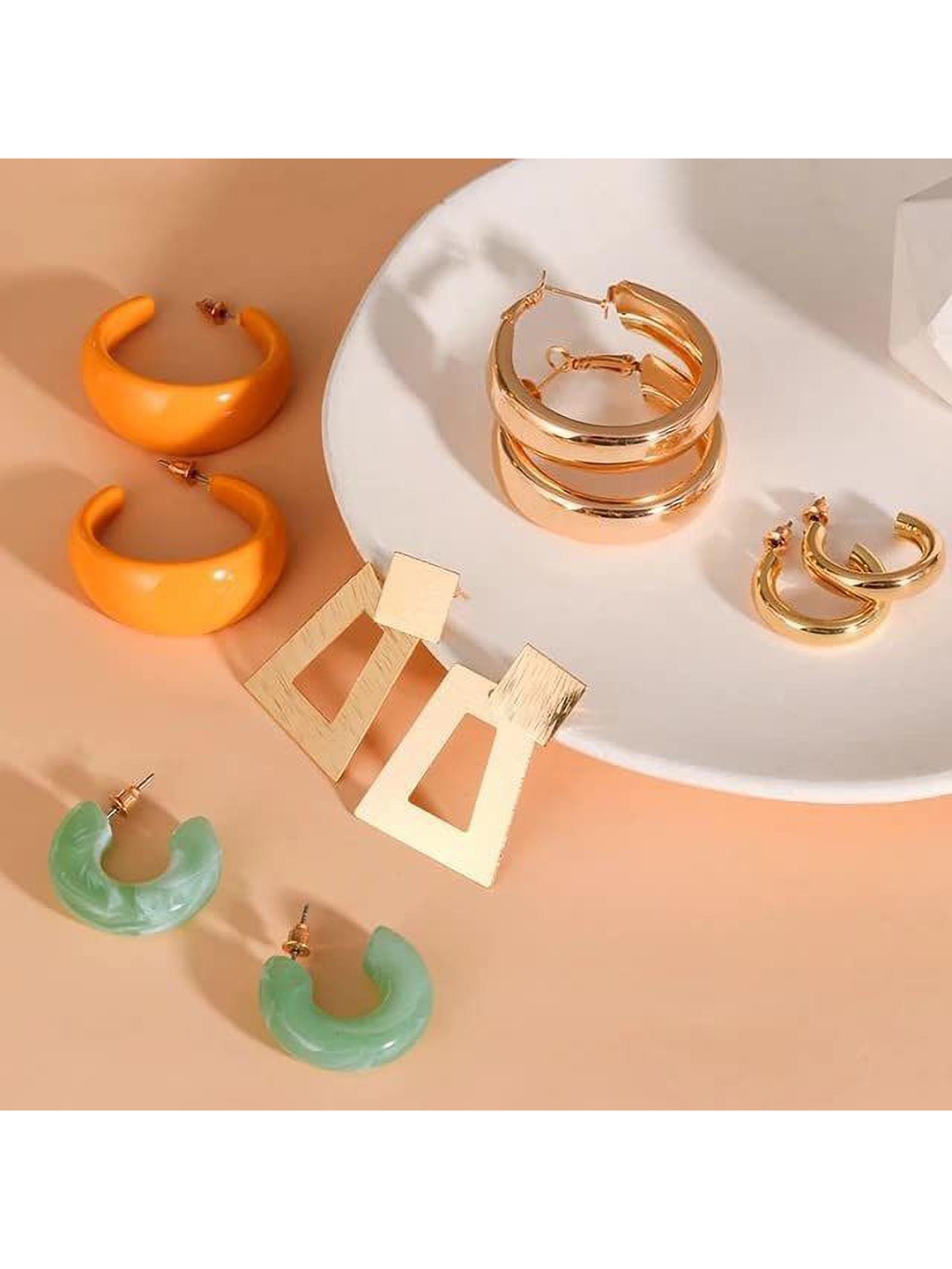 

DESTINY JEWELS Gold-Plated Circular Studs