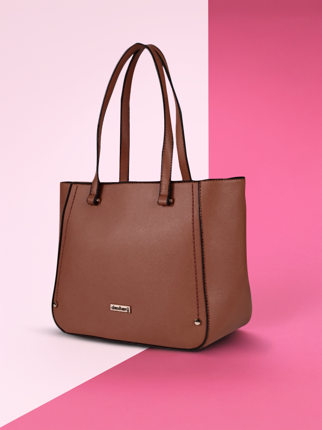 

DressBerry Brown Solid Shoulder Bag