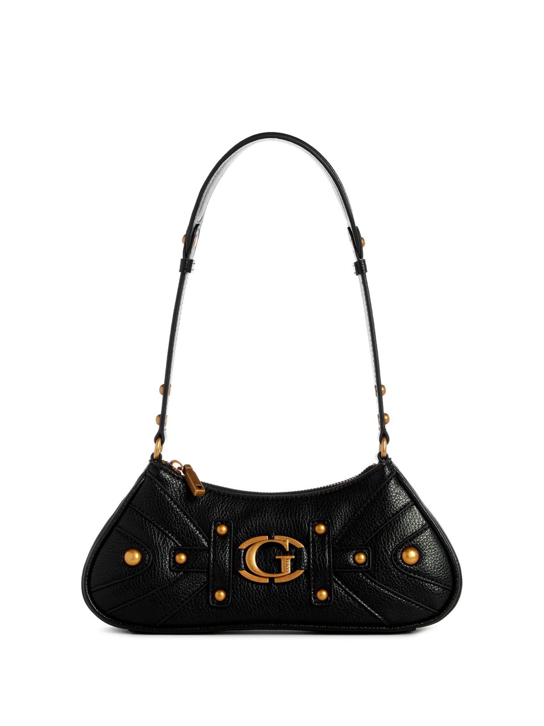 

GUESS Women Solid Structured Shoulder Bag, Black