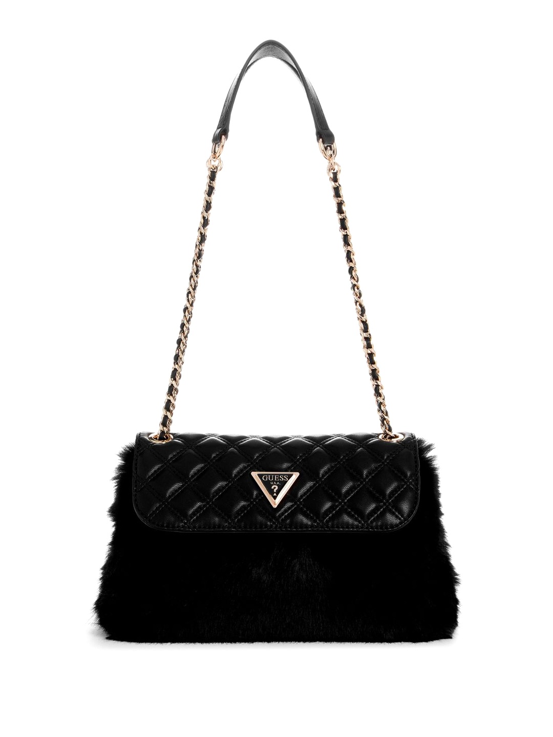 

GUESS Women Textured Structured Sling Bag, Black