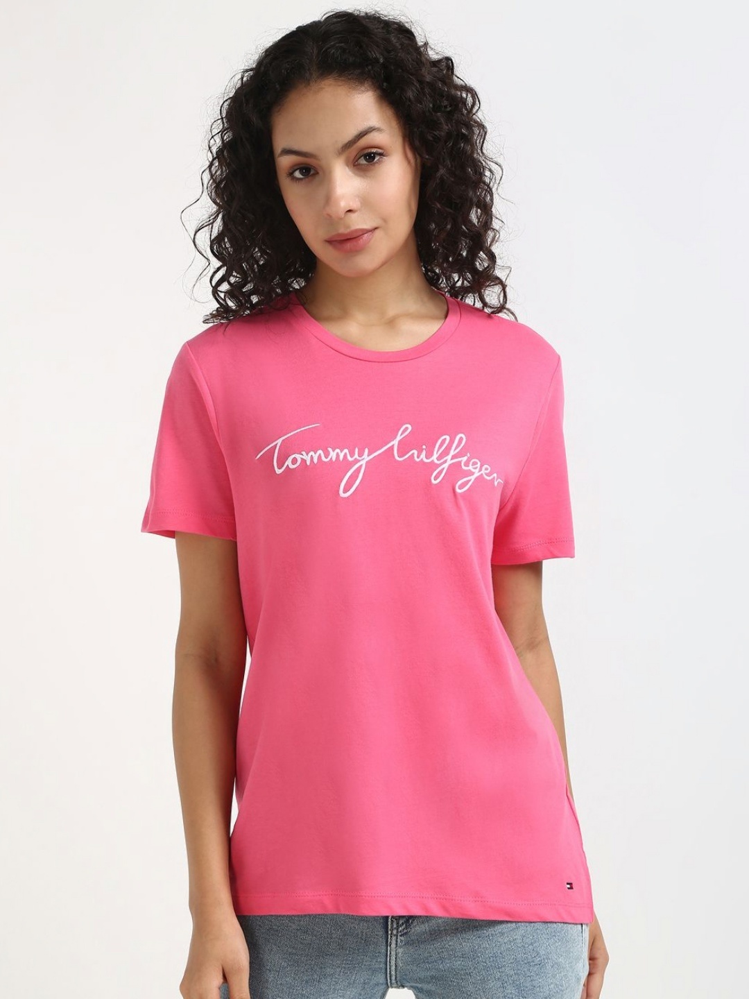 

Tommy Hilfiger Women Typography T-shirt, Pink