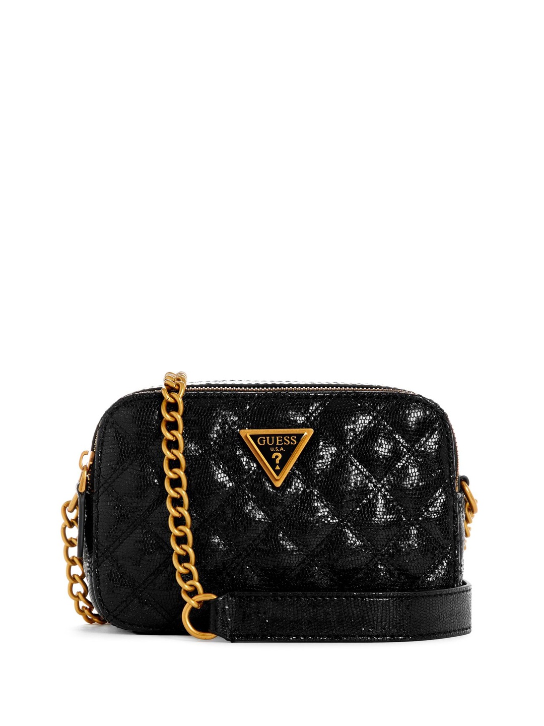 

GUESS Women Textured Structured Sling Bag, Black