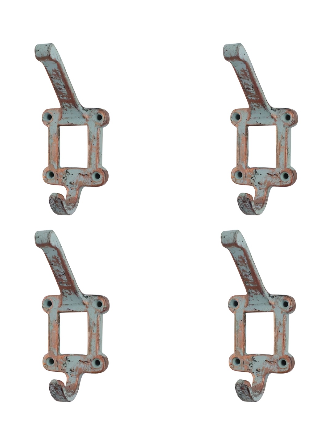 

IndianShelf Bronze 4 Piece Iron Hay Door Hangers Key Holders