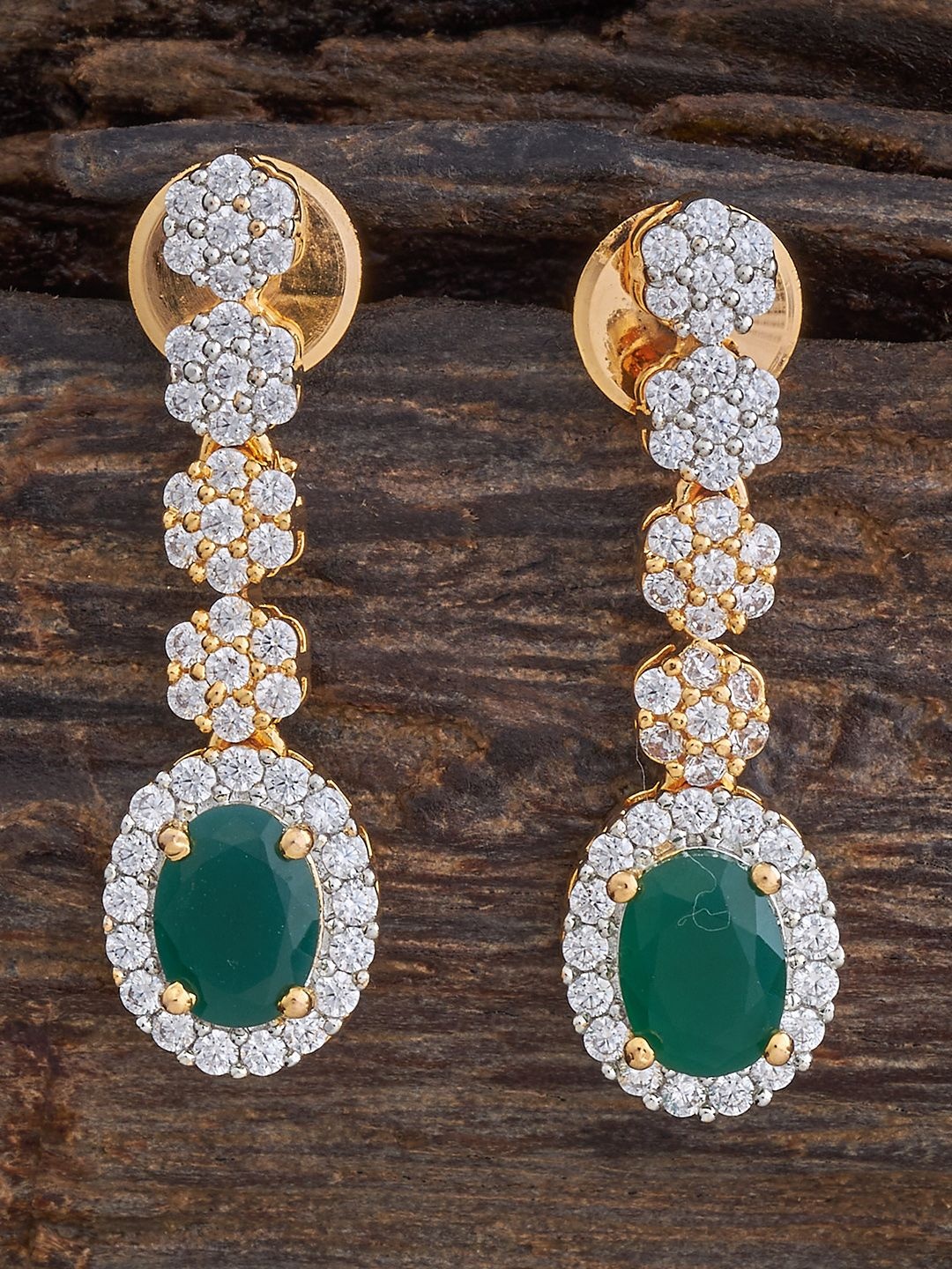 

Kushal's Fashion Jewellery Teardrop Shaped Drop Earrings, Green