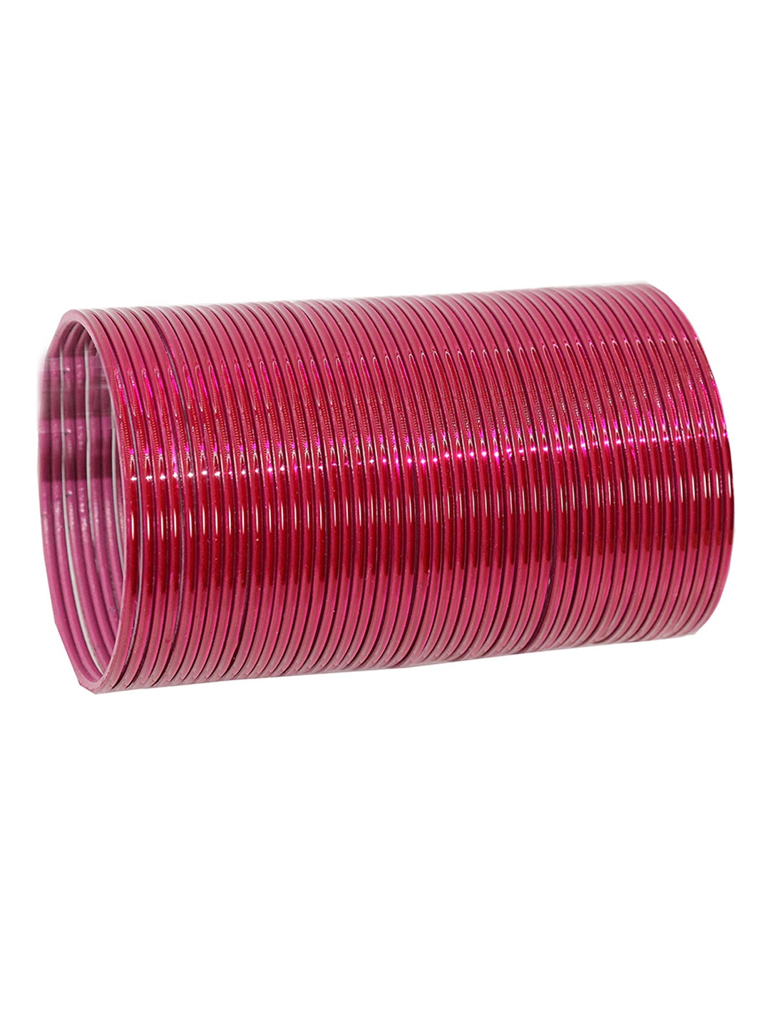 

ZULKA Set of 48 Glossy Finished Metal Bangles, Red
