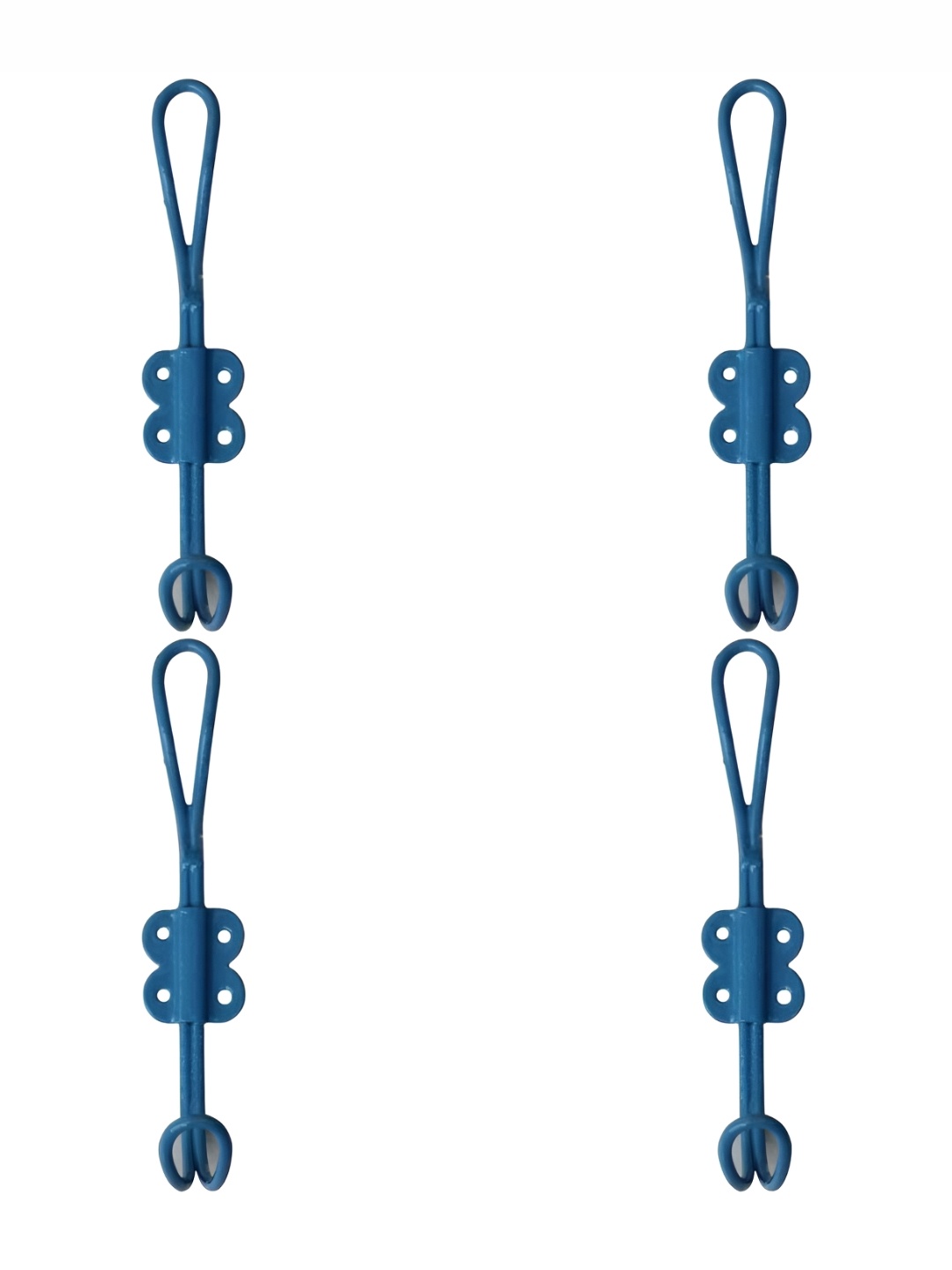 

IndianShelf Blue 4 Pieces Iron Wall Hooks
