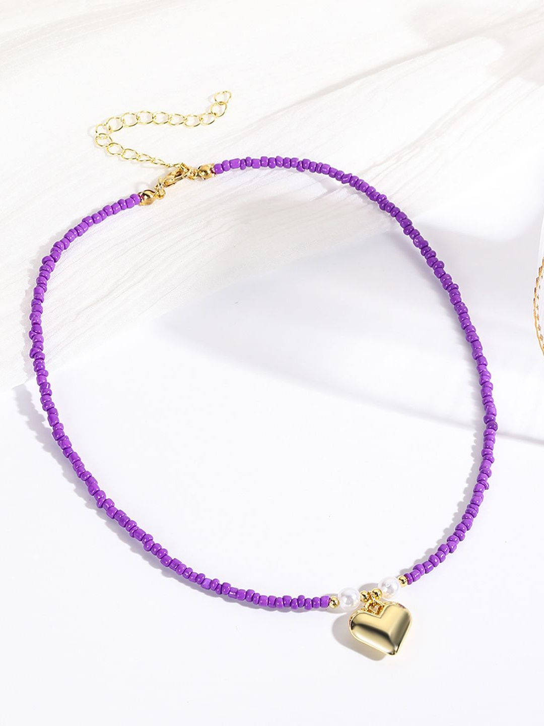 

StyleCast x Revolte Gold-Plated Beaded Necklace, Purple