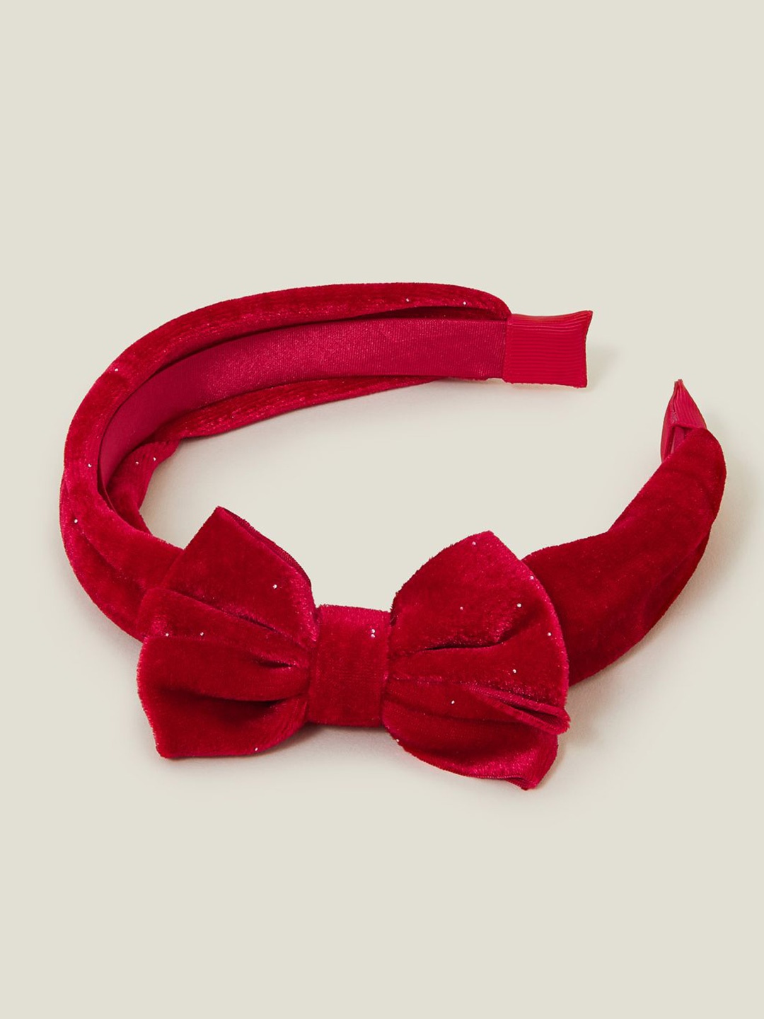 

Accessorize Girls Velvet Bow Hairband, Red