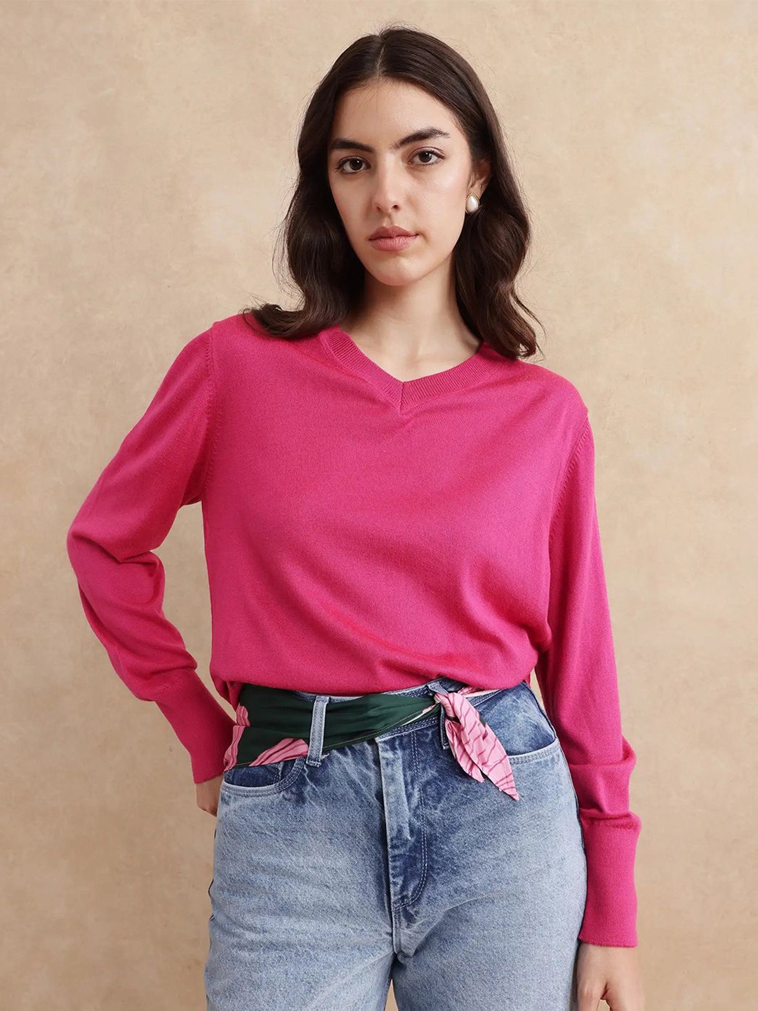 

RAREISM Women Pullover Sweaters, Pink