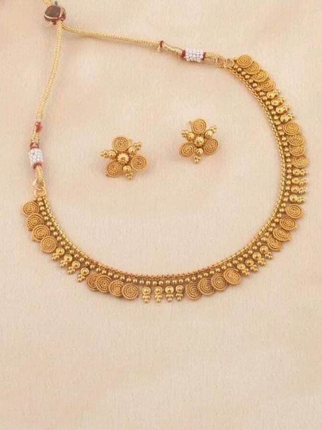 

Gyaan Jewels Gold-Plated Necklace & Earrings