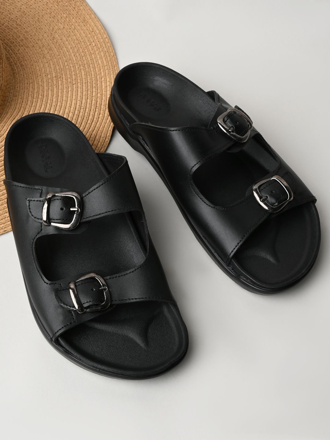 

Regal Men Leather Comfort Sandals, Black