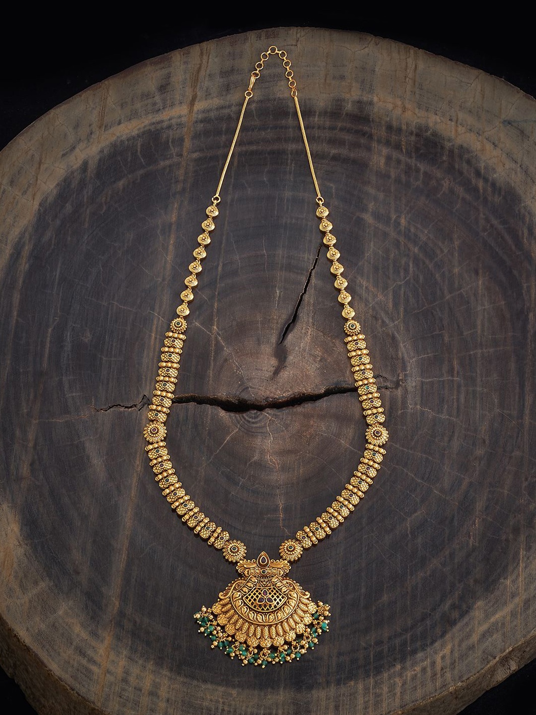 

Kushal's Fashion Jewellery Gold-Plated Antique Necklace