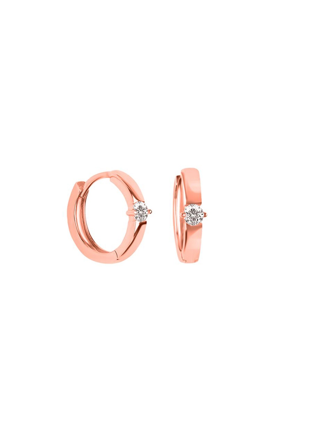 

Nistra Women Circular Hoop Earrings, Rose gold