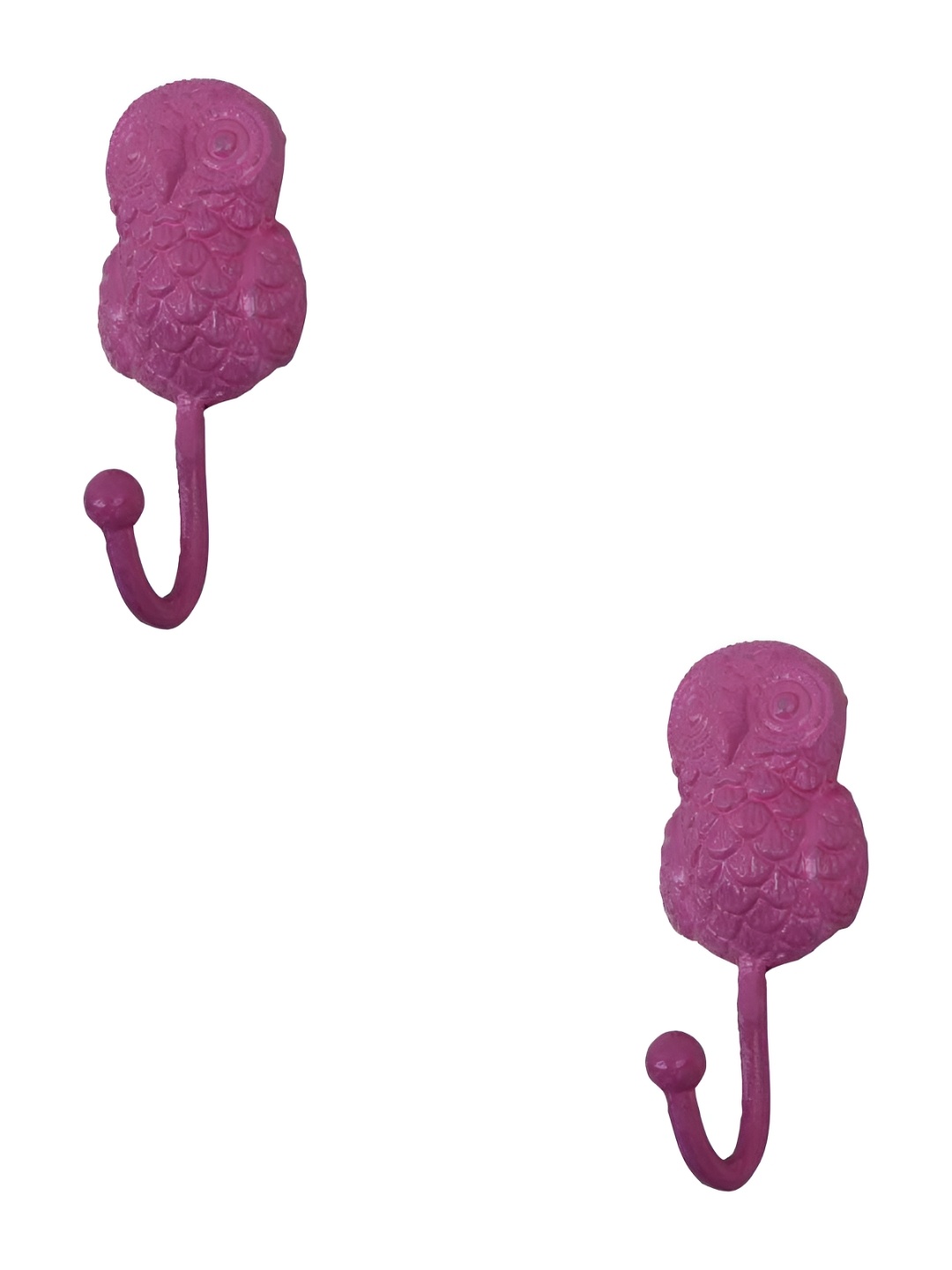 

IndianShelf Purple 2 Pieces Iron Owl Wall Hooks