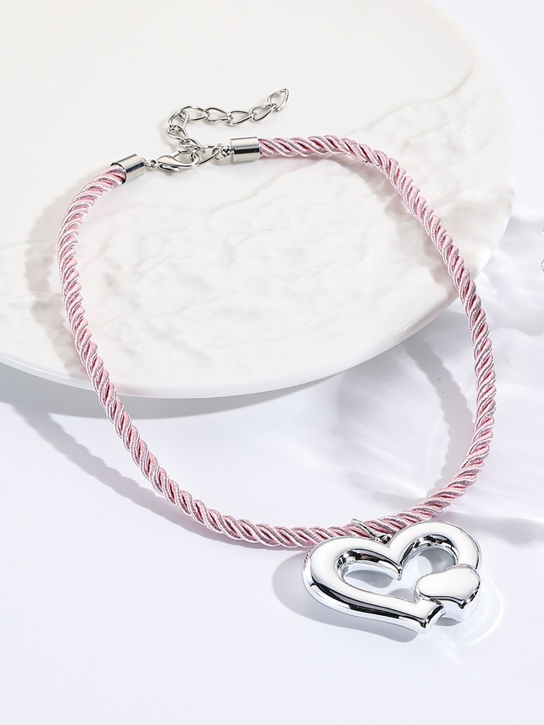 

StyleCast x Revolte Silver-Plated Enamelled Chain, Pink