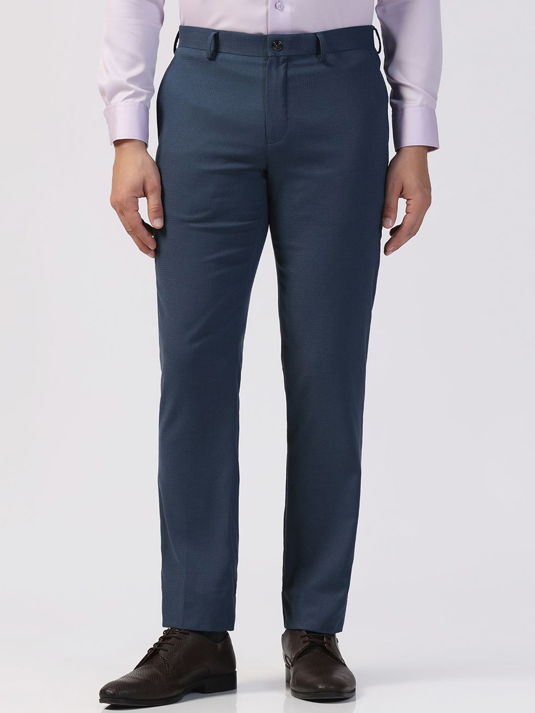 

Blackberrys Men Slim Fit Formal Trousers, Navy blue