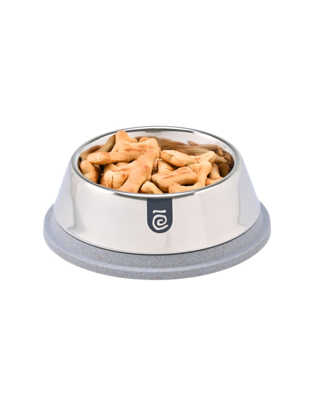 

eha Anti-Skid Solid Stainless Steel Pet Bowl, Grey