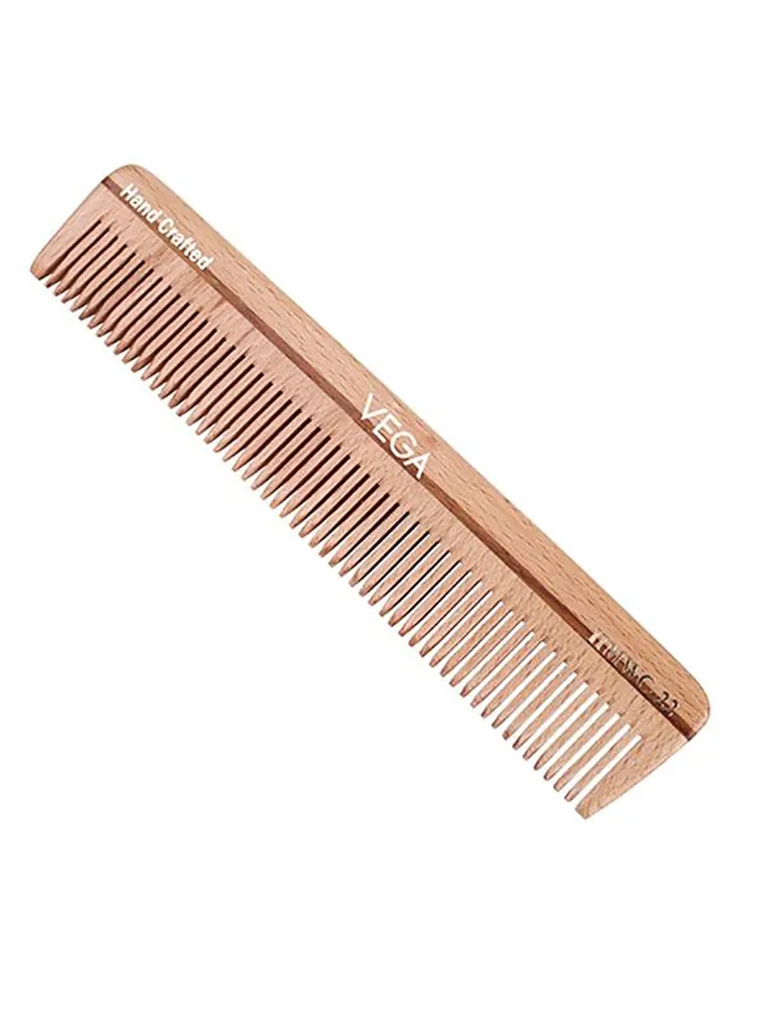 

VEGA Handmade Wooden Hair Comb - HMWC-22, Brown