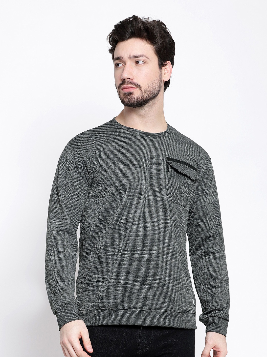 

Beyoung Men Round Neck Sweatshirt, Grey