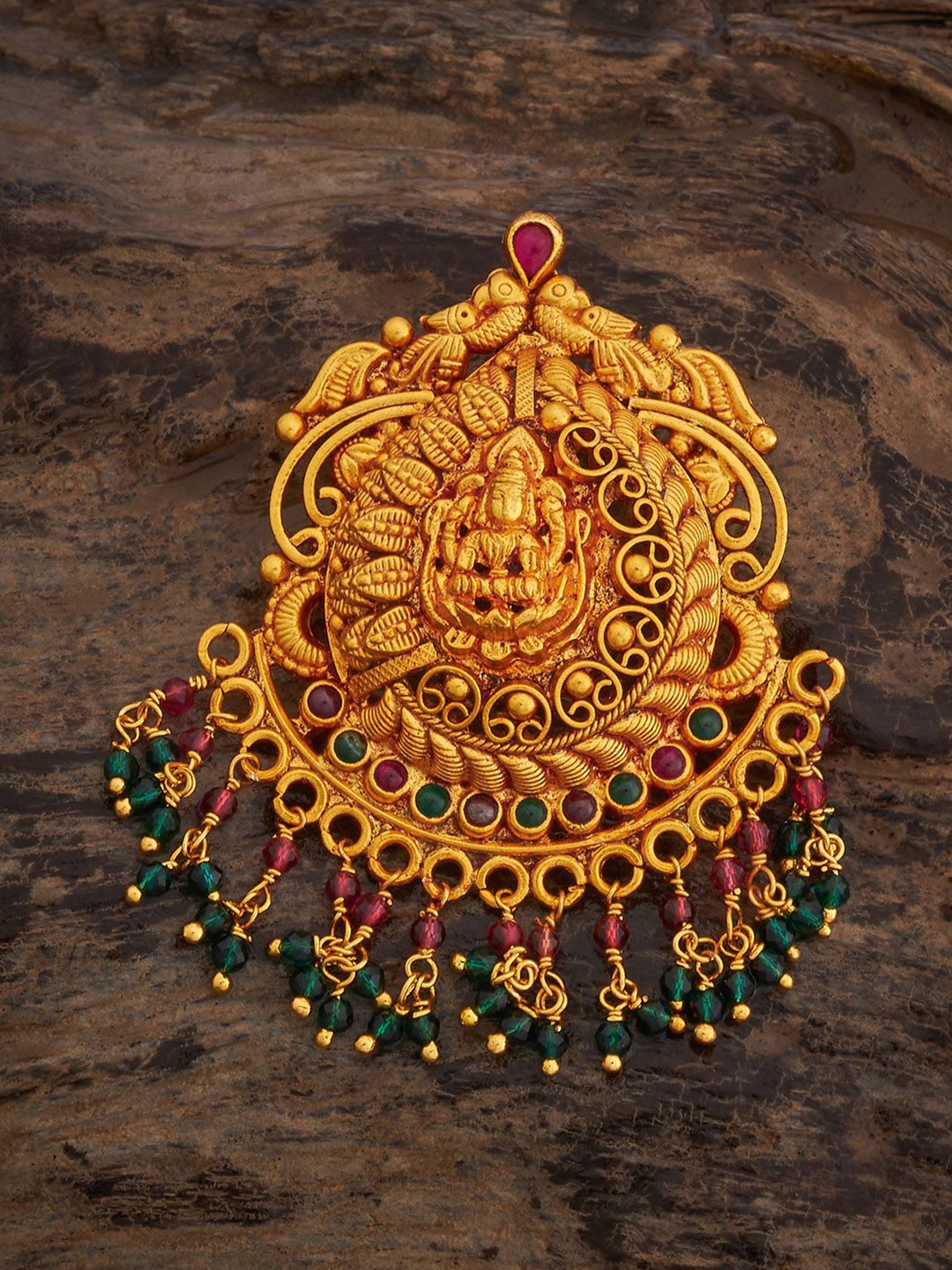 

Kushal's Fashion Jewellery 92.5 Pure Silver Gold-Plated Contemporary Pendants
