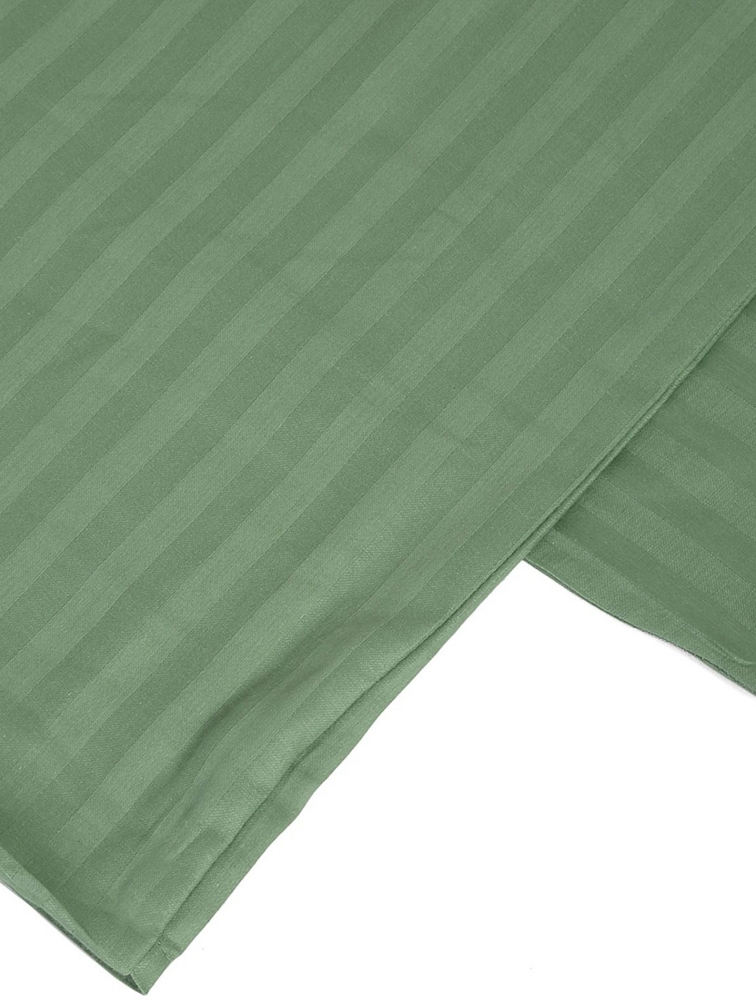 

MARK HOME Green 2 Pieces Striped Pure Cotton Rectangle Pillow Covers