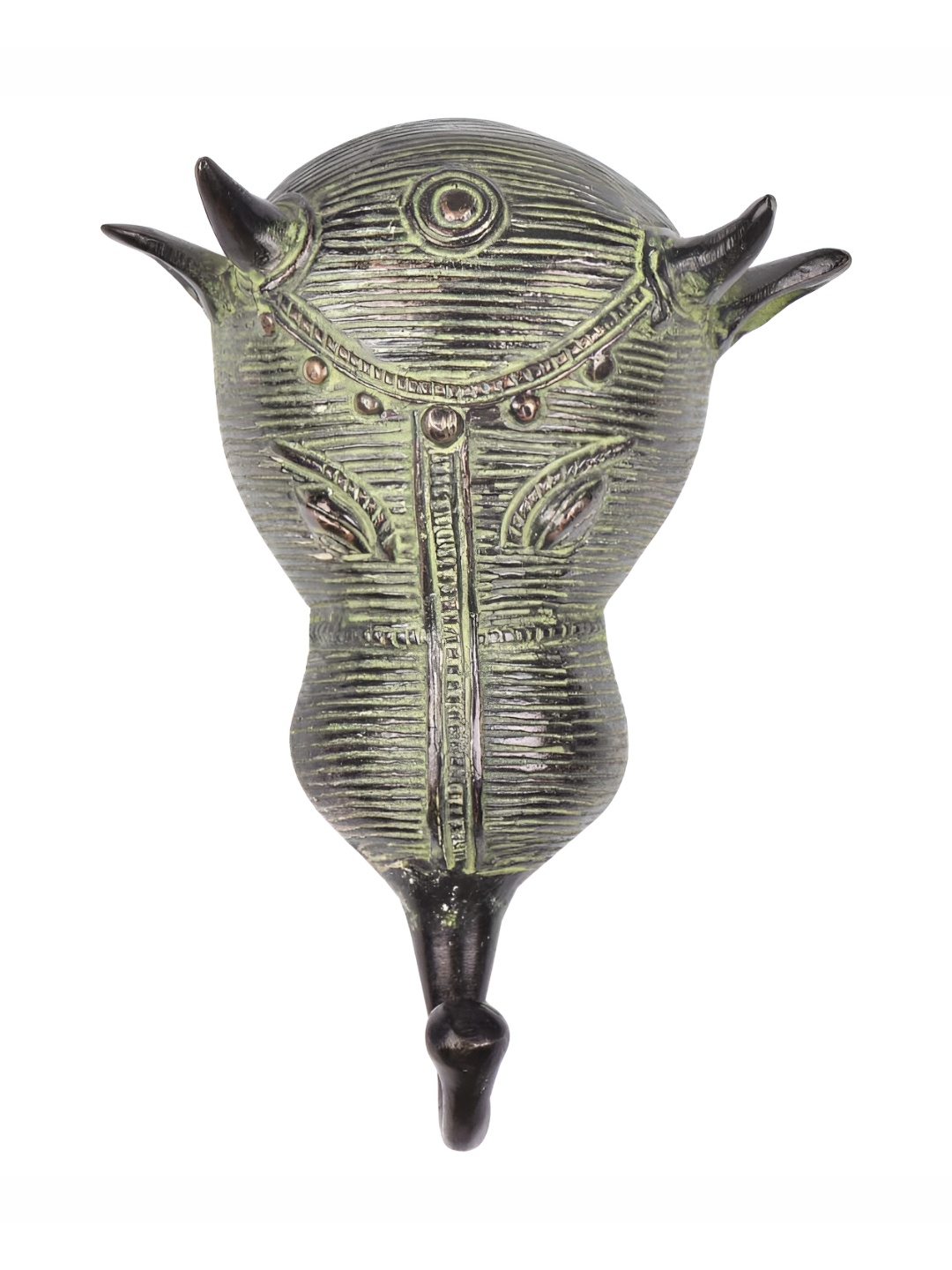 

IndianShelf Bronze Toned Tribal Bull Face Hooks