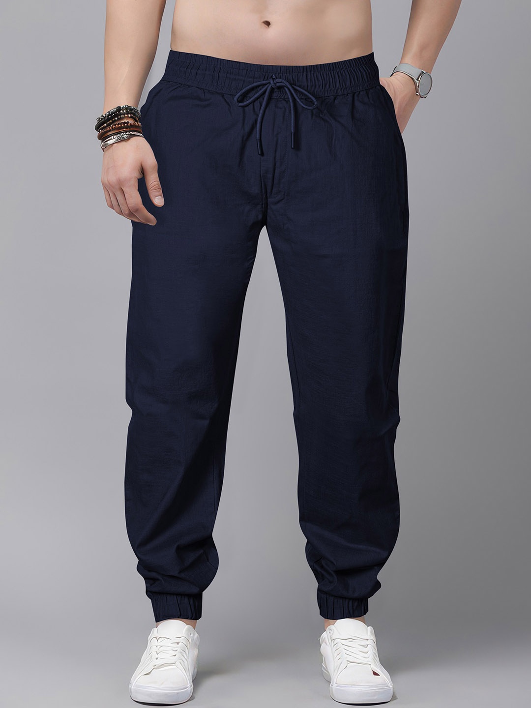 

Jb Just BLACK Men Relaxed Loose Fit Joggers Trousers, Navy blue