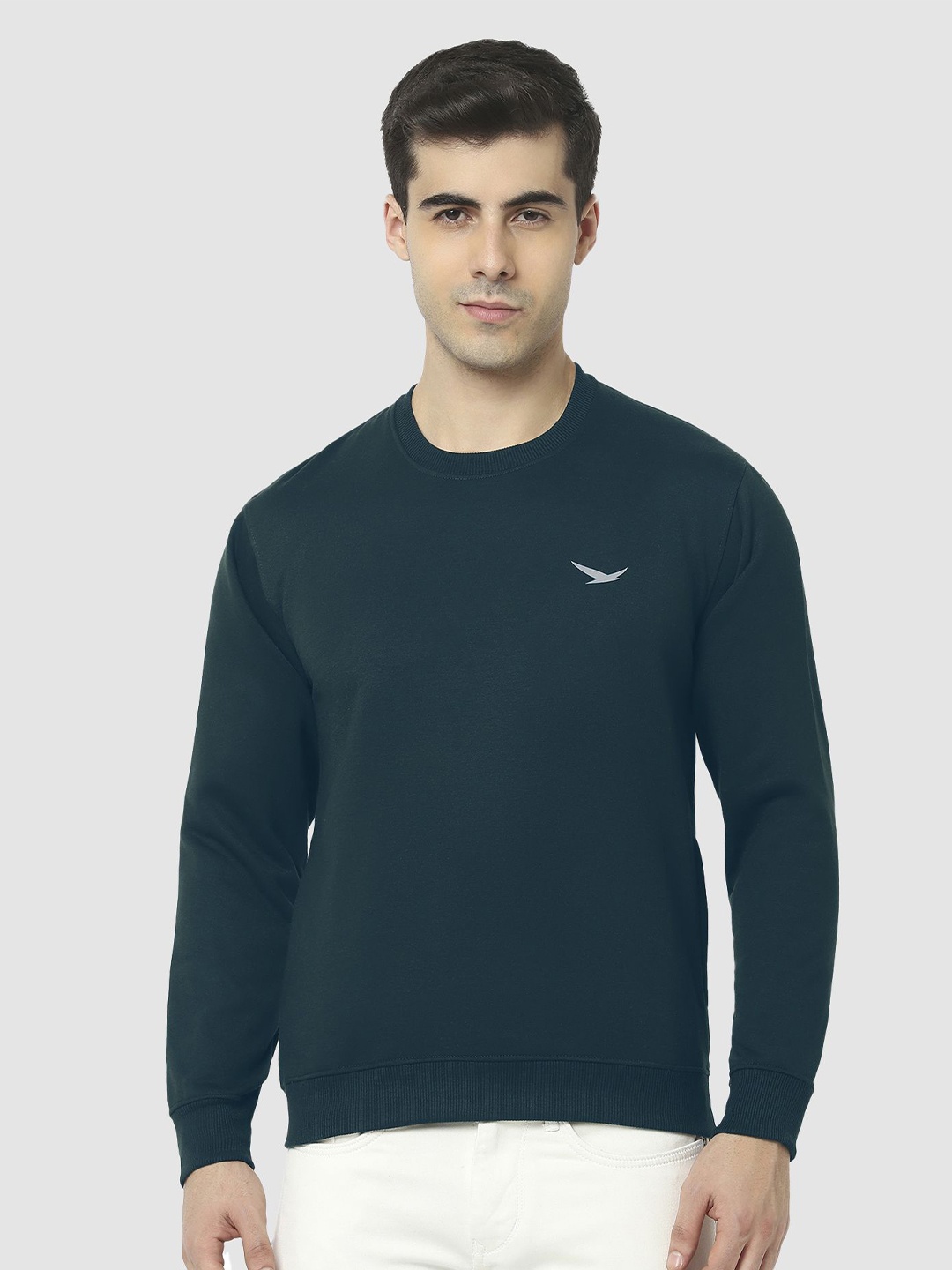 

HiFlyers Men Round Neck Sweatshirt, Green