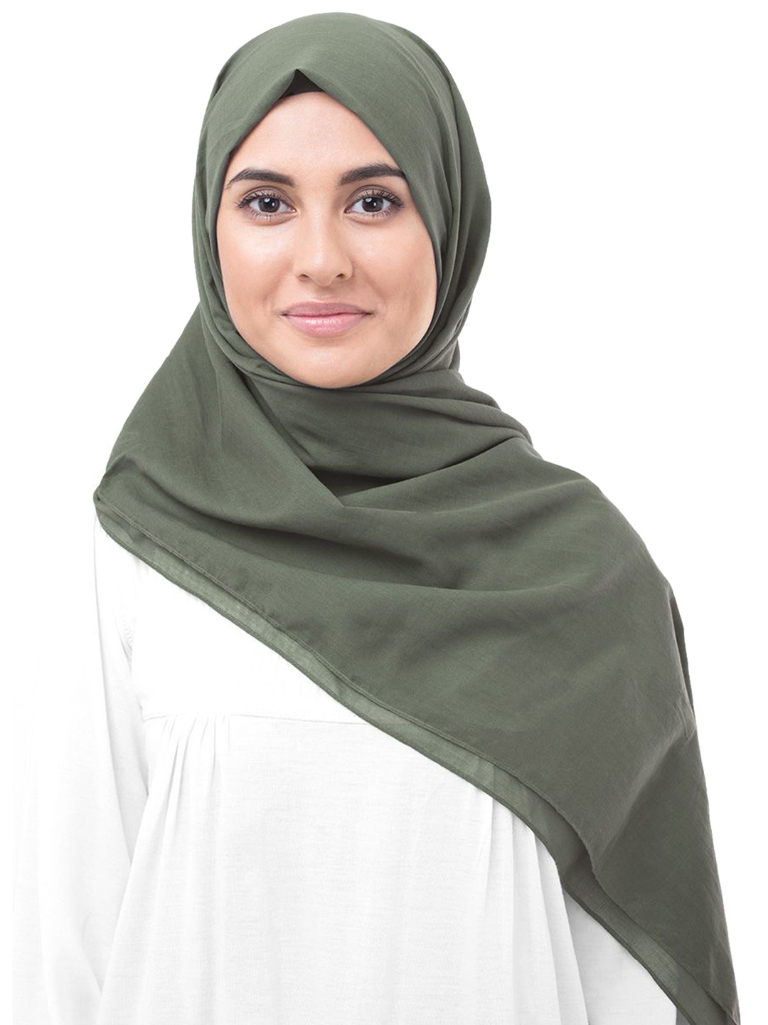 

IDH London Cotton Voile Scarf, Green