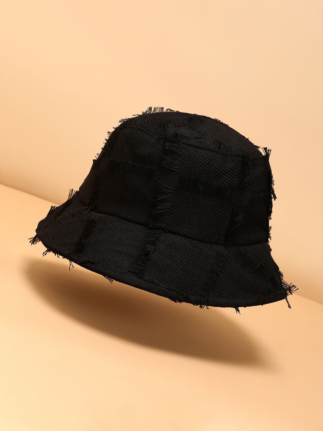 

HAUTE SAUCE by Campus Sutra Women Black Self Design Bucket Hat