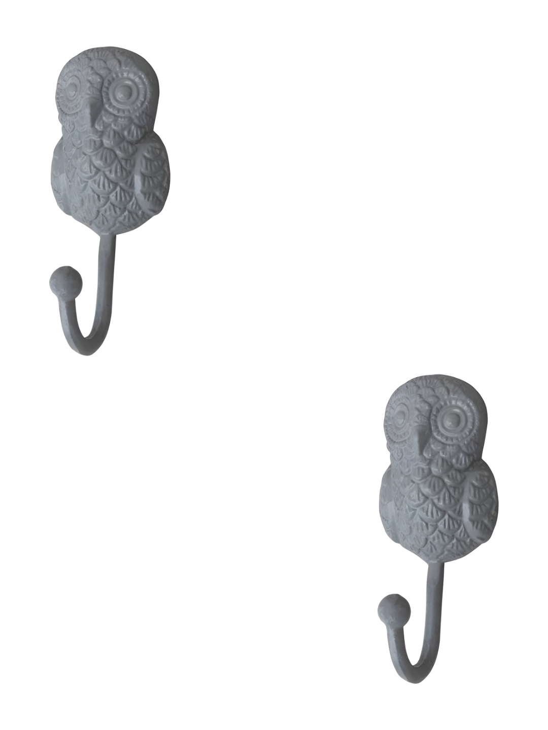 

IndianShelf Grey 2 Pieces Owl Wall Hooks