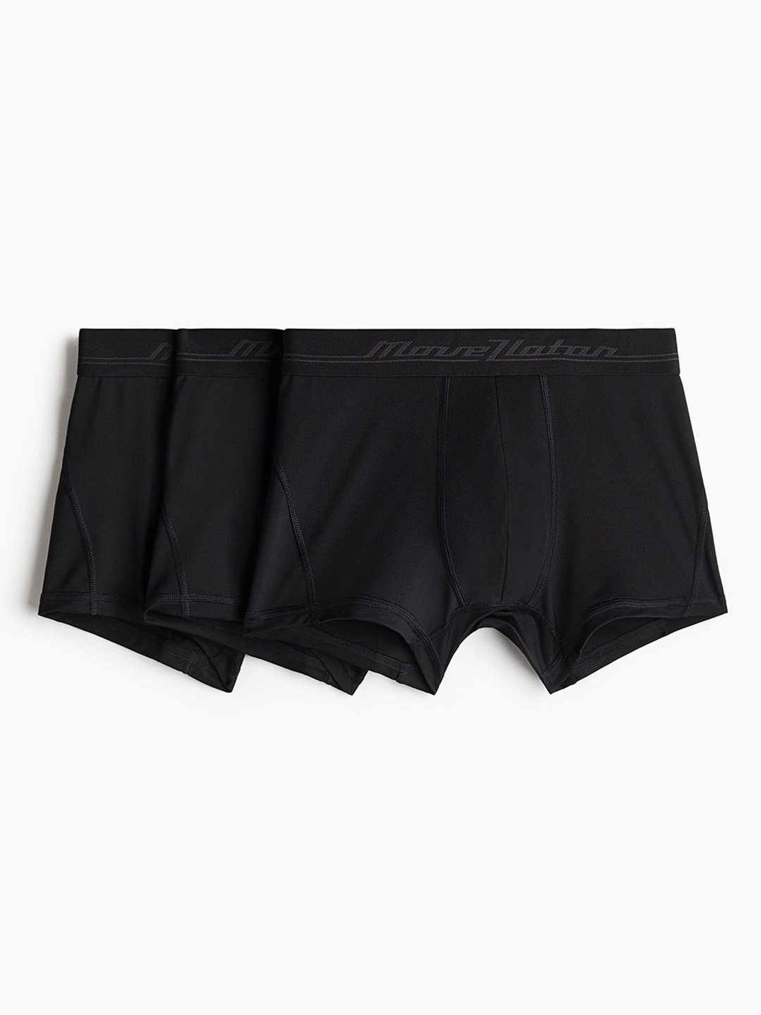 

H&M 3-Pack Sports Trunks In Dry Move, Black