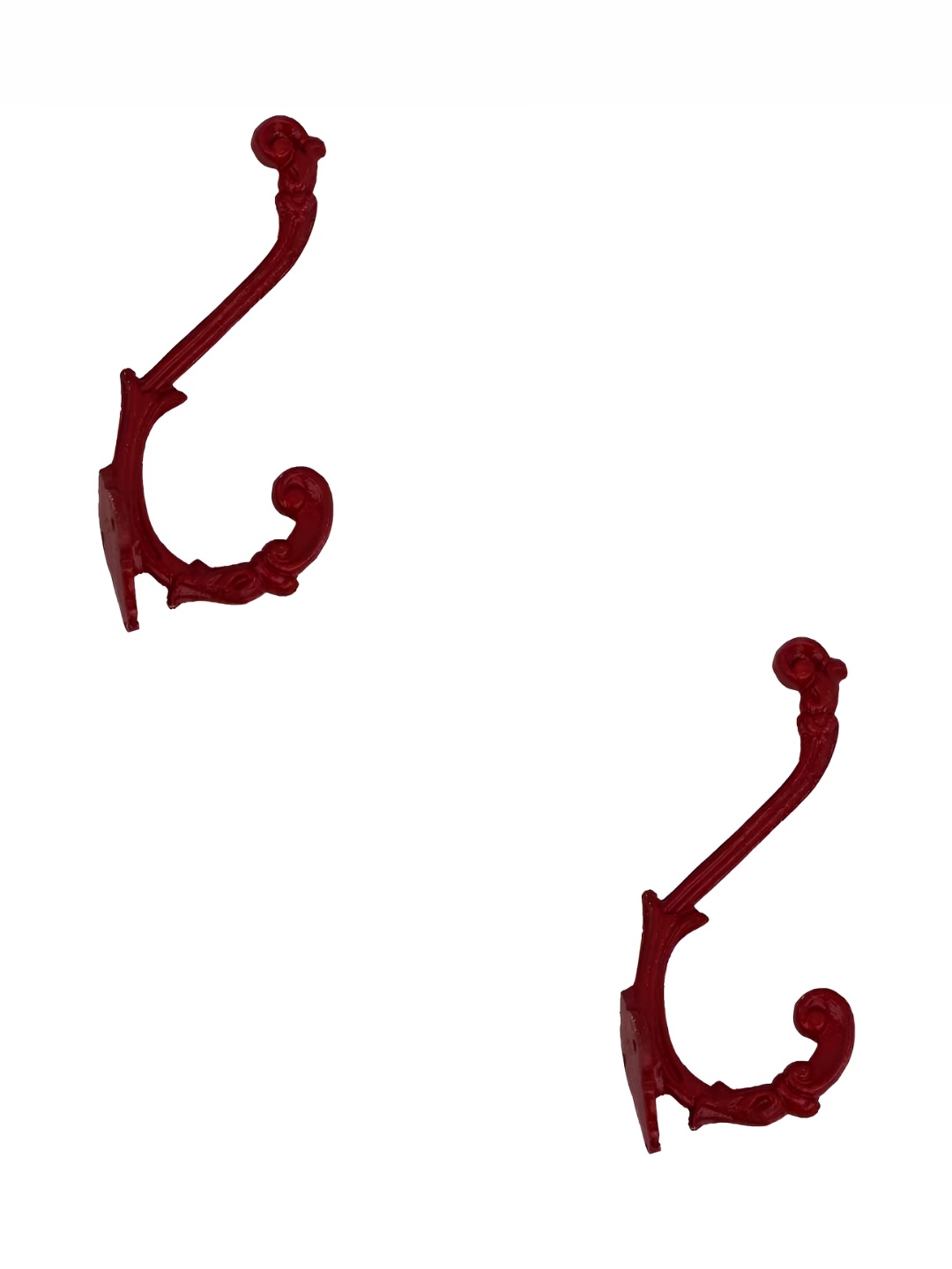 

IndianShelf Red 2 Pieces Engraved Wall Hook