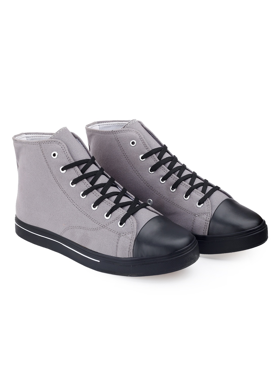 

Bxxy Men 7.62 Cm Hidden Elevator Height Increasing Canvas Material Sneaker Lace-up Shoes, Grey