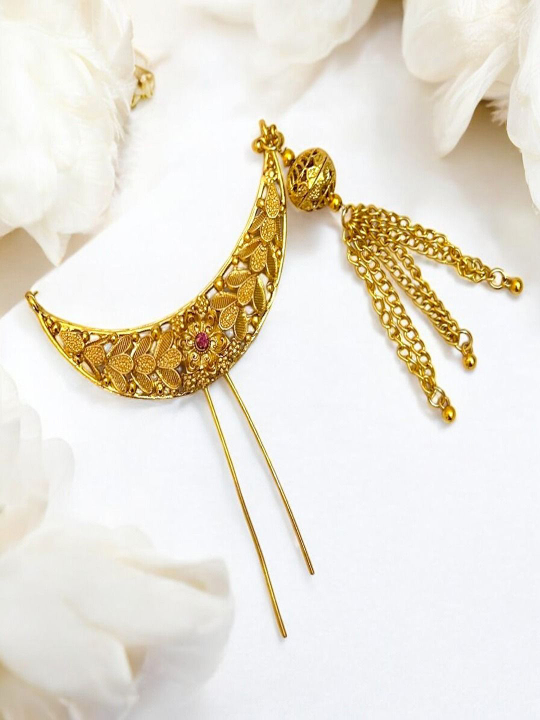 

AccessHer Women Hair Accessory Set of, Gold