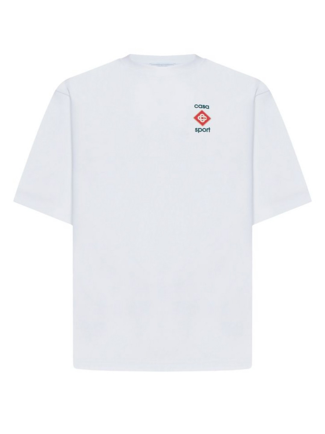 

Casablanca Men Solid Round Neck Cotton T-shirt, White